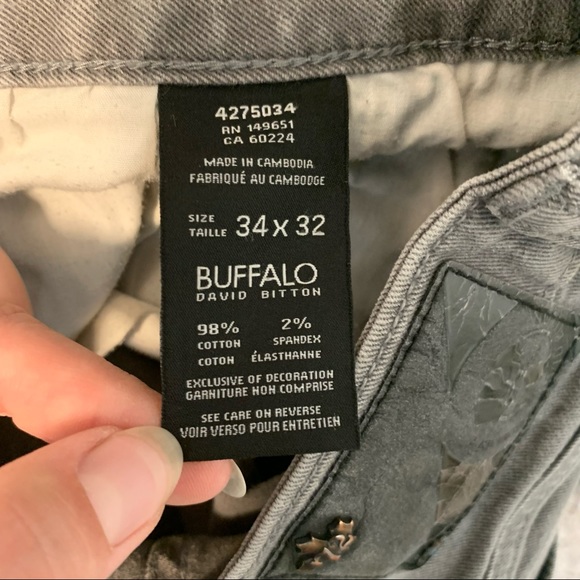 Buffalo | Slim Straight Stretch Grey Jeans - Picture 12 of 13